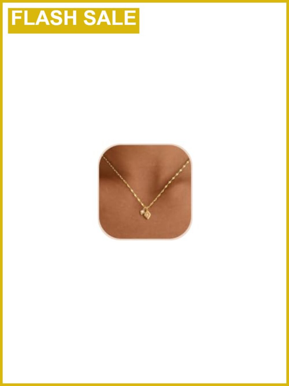 Dainty 14k Gold Plated CZ Coin Star Pendant Necklace Women